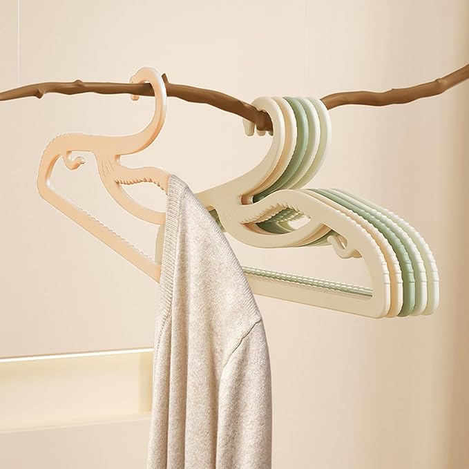Plastic Clothes Hangers 20 Pack, Z-Shape Opening, 0.12" Ultra Thin Short Neck Hangers, Save Cabinet Space, Suitable for Dresses, Shirts, Pants, Scarves, Jackets(Pink)