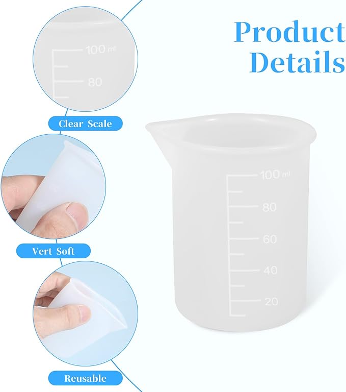 4Pcs Silicone Laundry Detergent Cup, Laundry Detergent Measuring Cup, Silicone Dispenser Cups Reusable for Liquid Flexible Washable Liquid Measuring Cups for Hotel, Home, Dormitory
