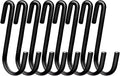 30 Pack 2.4 inches S Hooks for Hanging on Wire Shelves, Black S Shaped Hanging Hooks Hangers Pan Holder Pot Wire Rack Hooks for Kitchenware Spoons Pans Pots Utensils Jeans Bags Towels Plants,