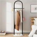 WIGING Coat Rack, Bedroom Floor Household Clothes Rack, Round Clothes Rails Storage Stand for Small Space Bedroom Entryway Shelf (Color : Black, Size : 45x30x172cm)