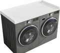 Washer Dryer Countertop, 54" Width * 27.4” Depth Washer and Dryer Covers for The Top for Laundry Room Organization, Washer and Dryer Countertop Shelves, White