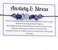 Caiyao Chakra Crystal Tiger Eye Bead Bracelet with Wish Card for Women Adjustable Spiritual Stone Braide String Bracelet Yoga Meditation Jewelry Gift