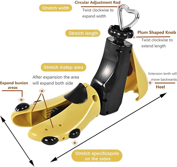 Shoe Stretcher Men Women Boot Stretcher Adjustable Width and Length Widener Expander Men Wide Feet Shoe Stretcher