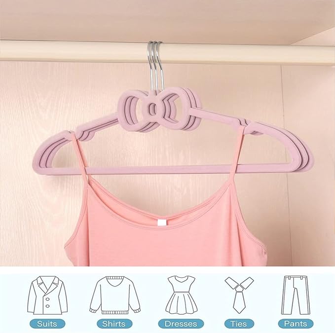 Velvet Hangers 20 Pack, 16" Non Slip Adult Hangers, 360 Degree Swivel-Hook, Ultra Slim Clothes Felt Hanger Space Saving, Durable & Cute for Coats, Jacket, Shirts, Dress (Velvet, Heart)