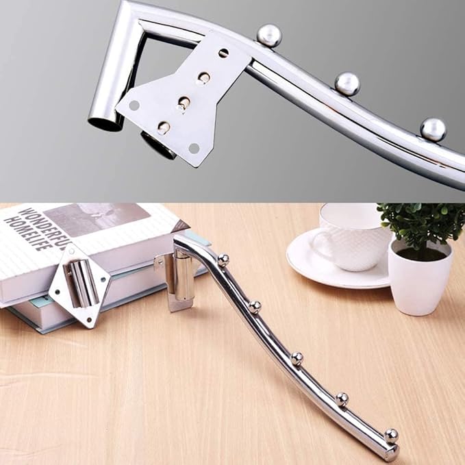Wall Mounted Clothes Hanger with Swing Arm, Foldable Wall Mounted Clothes Drying Rack, Stainless Steel Garment Hooks Cloth Rack Closet Rod Storage Organizer for Laundry Room Bedroom Bathroom Kitchen