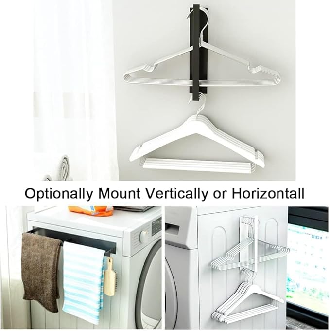 Magnetic Hanger Organizer for Washing Machine & Closet Laundry Room,Hanger Storage Rack Stacker