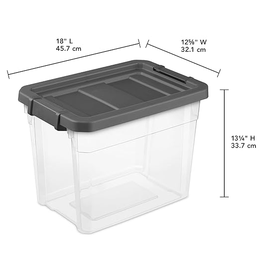 Sterilite Box Stacker Modular Clear 30QT 14733V06
