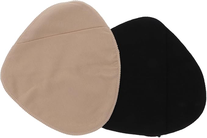 2Pcs Breast Protective Pocket Portable Bra Protective Case Breathable Prosthesis Protective Pockets Breast Forms Cover Bag for Silicone Breast Forms Black Khaki 6.52 x 7.15 inch