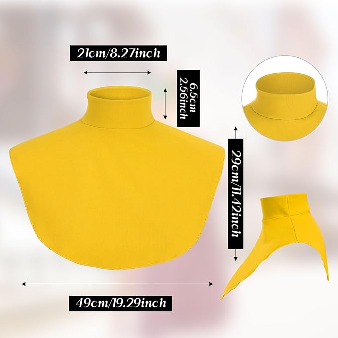 Turtleneck Dickey Extra Large Fake Collar Detachable Dickey Collar Half Mock Turtleneck for Men Women