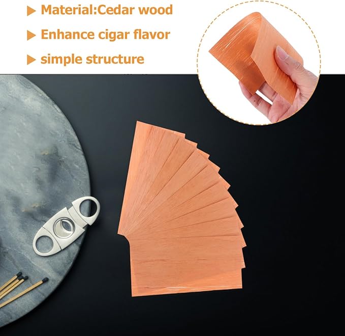 Cedar Sheets for Cigar Humidor Box 10 Pieces 5.9X2.55 Inch Spanish Wood Slices Enhance Cigar Aroma and Moisture Control