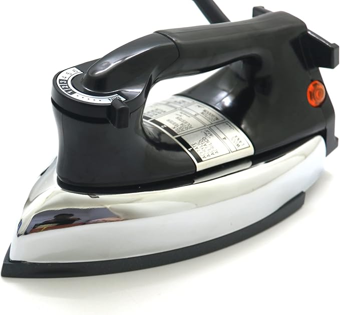 Dry Iron, No Steam No Holes, 9 Ft Cord, Non-Stick Soleplate, Overheat Safety Protection, Professional Electric Iron for Clothes & Industrial (Heavyweight （2.2kg))