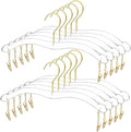 Besser Acrylic Underwear Bikinis Hanger,Acrylic Bralettes Hangers Rack Bras with Gold Hook,Lingerie Bikini Clear Hanger for Bras,Tank Tops 10 Pcs
