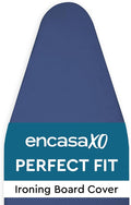 Encasa XO Ironing Board Cover and Pad 49"x18" - 4mm Felt Wide Iron Board Cover with Padding - Heat Resistant, Stain-Safe Dye, Non Slip Elastic Bungee Cord Tightening Iron Table Cover Cobalt