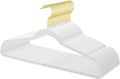 TIMMY 36-Pack Velvet Hangers with Gold Hooks - Space-Saving Non-Slip Heavy-Duty Clothes Hangers for Coats, Suits, Dresses, and Sweaters - Slim Design(White+Gold) (White+Gold, 17inch-36pack)