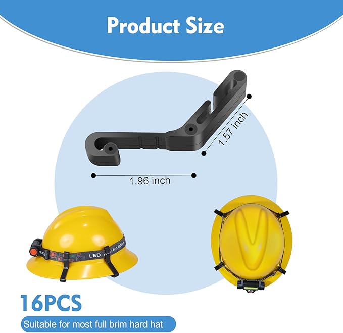 Hard Hat Light Clips Hard Hat Accessories for Headlamp Anti-Slip Stable Hardhat Headlamp Light Clips