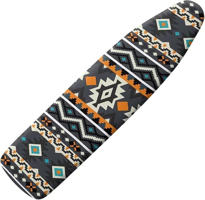 SEANATIVE Ethnic Tribal Ironing Board Cover Stretchy Adjustable Ironing Board Replacement Sleeve Thick Stain Resistant Cover with Padding 54 x 14 Inch,Green