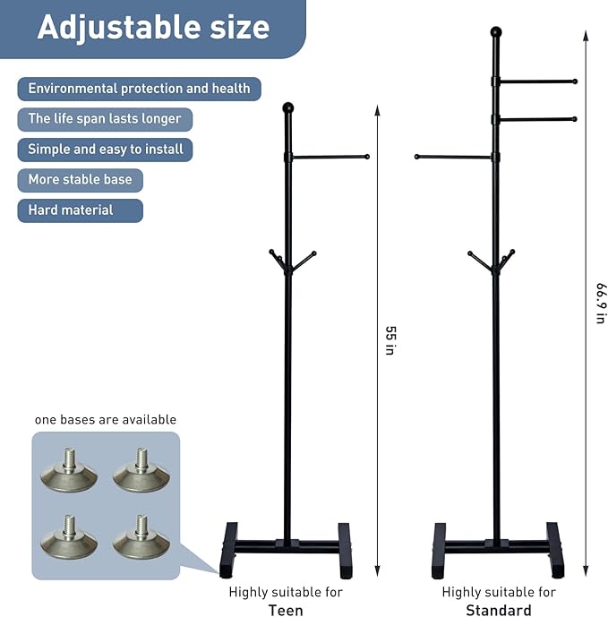 Metal Coat Rack Freestanding heavy duty,modern coat rack Sturdy Coat Tree Stand,3 straight arm, it can be used to hang wallets, clothes and hats for entrance halls, living rooms, bedrooms and offices.