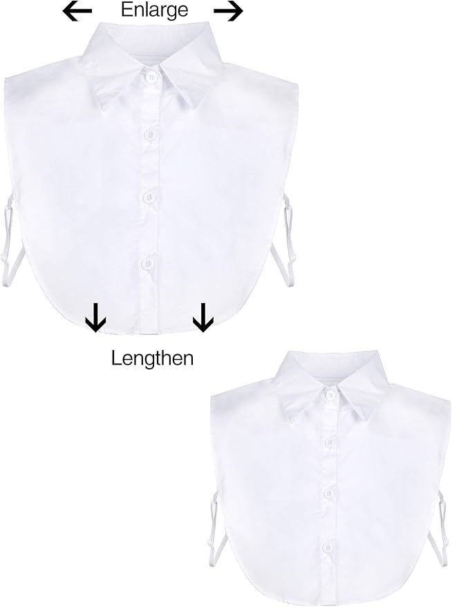 EBOOT Fake Collar Detachable Dickey Blouse Half Shirts for Girls and Women