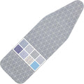 Ironing Board Cover and Pad Standard Size 15 x 54,3 Pairs of Hook and Loop Fastener Straps,Elastic Edges,Cotton Iron Board Cover with Scorch Resistant Thick Padding (Pattern G)
