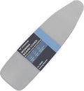 Ironing Board Cover and Pad 18x54, Thick Padding, Elastic Edge, Silicone Coated, Resist Scorching, Adjustable Fastener, Heavy Duty Padded Iron Board Covers (Grey)