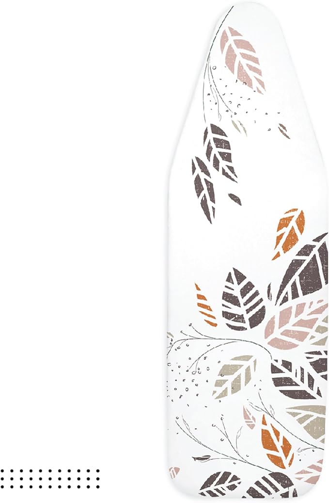 Encasa XO Ironing Board Cover and Pad - Thick 4mm Felt, Heat & Scorch-Resistant, Fits Standard Large Boards 54"x15", Elastic Bungee Cord Tightening, Easy Fit, Stain-Safe Dye, Autumn Leaf