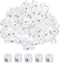 MECCANIXITY Clothes Hanger Marker Colored Hanger Sizer Garment Markers Tag (Number 14, White) for Garment Clothing Color Coding, Pack of 150 Pcs
