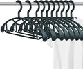 Extra Wide Shoulder Sweater Hangers 10 Pack, Width 2.8cm Thick Plastic Suit Hanger for Men Women, Curved Clothes Hangers no Shoulder Bump Ideal for Bedroom Everyday Use (Green)