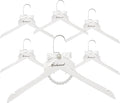 6 Pcs Bridesmaid Hangers White Wooden Wedding Bride Hanger with Bow and Pearl Necklace for Wedding Dresses Bridesmaid Dresses Gowns （6 Bridesmaid Hangers）