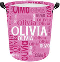 Personalized Laundry Hamper Custom Kids Dirty Clothes Hamper with Name Storage Basket for Bathroom Bedrooms Nursery for Baby Girls Boys Adults (Style-Name)