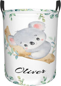 Personalized Koalas Laundry Basket For Baby Kids Boys Girls Adult Custom Hamper Basket With Name For Bathroom Bedrooms Collapsible Baby Laundry Basket, Dirty Clothes Hamper With Handles