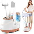 HAPAIS Steamer for Clothes,1800W Standing Garment Steamer with 30s Fast Heat,2L Tank for 1 Hour,Professional Clothes Steamers for 10 Fabric Modes,2-in-1 Flat & Hanging Ironing