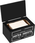 Dryer Sheet Holder and Lid, Dryer Sheet Container, Laundry Pods Dispenser, Laundry Pod Holder, Rustic Farmhouse Dispenser Laundry Room Decor Accessories, 7.9x4.9x4.3in (Black)