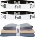 2 Pieces Bed Sheet Organizer Bands, Sheet Organizers and Storage Label Bands, Sheet Label for Bedding, Sheets Organizer for Closet,Sheet Keepers Linen Labels Bedding Bands (2Pcs Full)