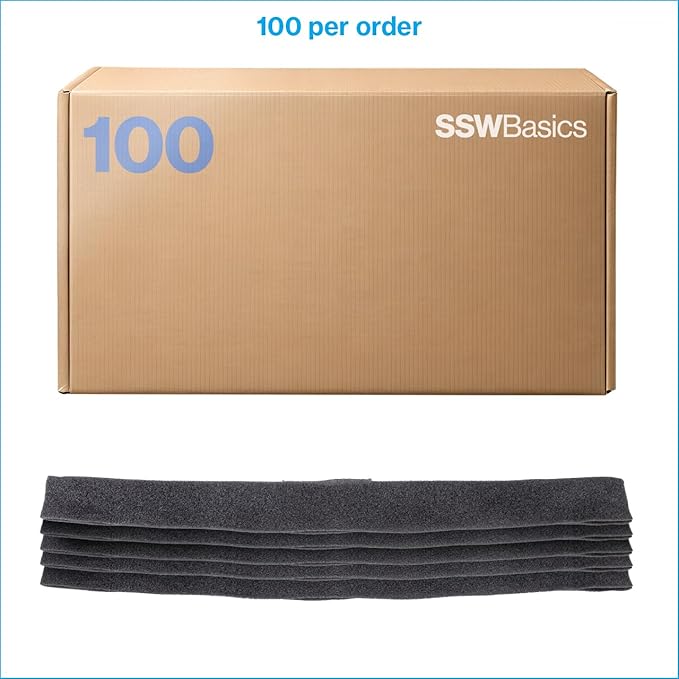 SSWBasics Gray Foam Hanger Covers - Pack of 100