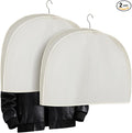 2 Pack Acid-free Muslin White Shoulder Protectors Clothes Hanger Covers Closet Storage Shoulder Covers for Clothes Closet Storage