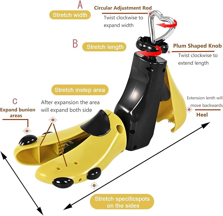 Shoe Stretcher Men Women Boot Stretcher Adjustable Width and Length Widener Expander Men Wide Feet Shoe Stretcher