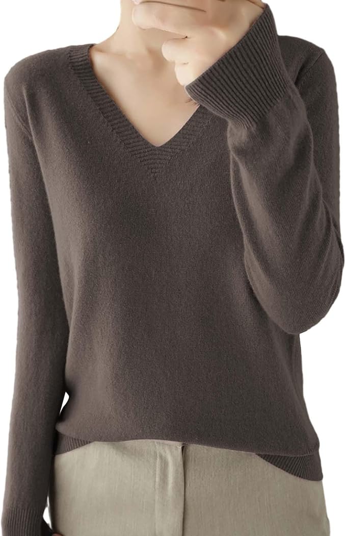Merino Wool Cashmere Sweaters for Women 2025 Oversized Soft Sweater Long Sleeves Casual Loose Pullover Knitted Tops