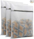 3-Pack Mesh Laundry Bags for Delicates (12x16 in, Medium) – Durable Honeycomb Wash Bags with Zipper – Protect Lingerie, Socks, Baby Clothes & Bras – Reusable for Laundry & Travel