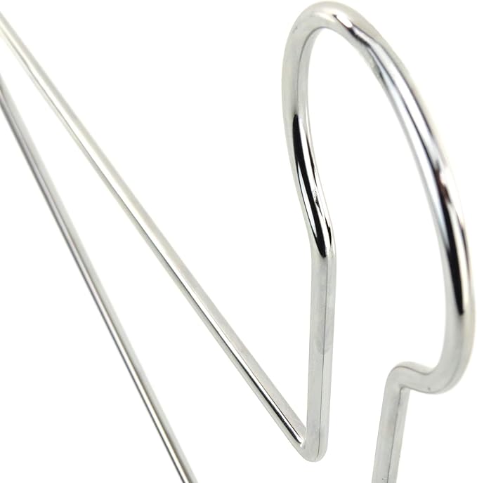 Hangerworld 10 Pack Anti-Theft Security Hangers - 17inch Heavy Duty Silver Chrome Metal Hanger for Hotels, Retail and RVs