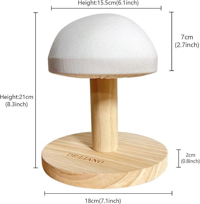 Bra Wooden Ironing Board Mini Iron Padded Sleeve Pillow Board Stool with Round Base for Small Table top Pressing pad ham, Long-7.1 Inch, (DLIB50-BEIGE)