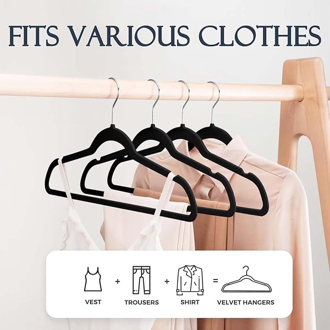 HOUSE DAY Black Velvet Hangers 5280 Pack (88 Cases, 60P/Case) Pallet Package for Small Business, Non Slip Clothes Felt Hanger Heavy Duty for Coat, Premium Slim Space Saving Suit Hangers