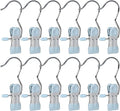 15/30Pcs Upgrade Double Head Clamp Dipped Clothespin for Laundry Hooks with Clips, Boot Holder, Hanging Clips, Portable Multifunctional Hangers Single Clip Space Saving for Jeans, Hats (15, Blue)