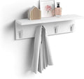 Mobili Fiver, Wall coat hanger, Rachele, 23.62 in, Matt White, Made In Italy