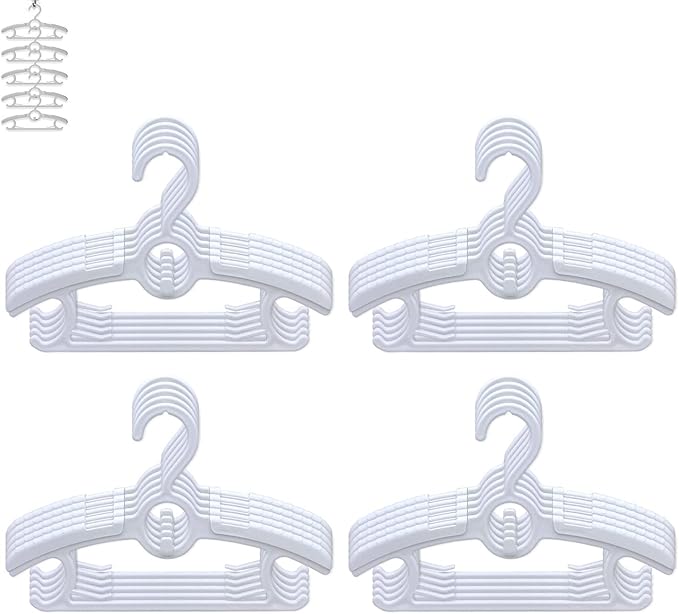 Baby Hangers 20 Pieces 11“-14‘’ Retractable Non-Slip Adjustable Multifunctional Children's Hanger, Children Coat Hanger for Clothes, Toddler Kids Child