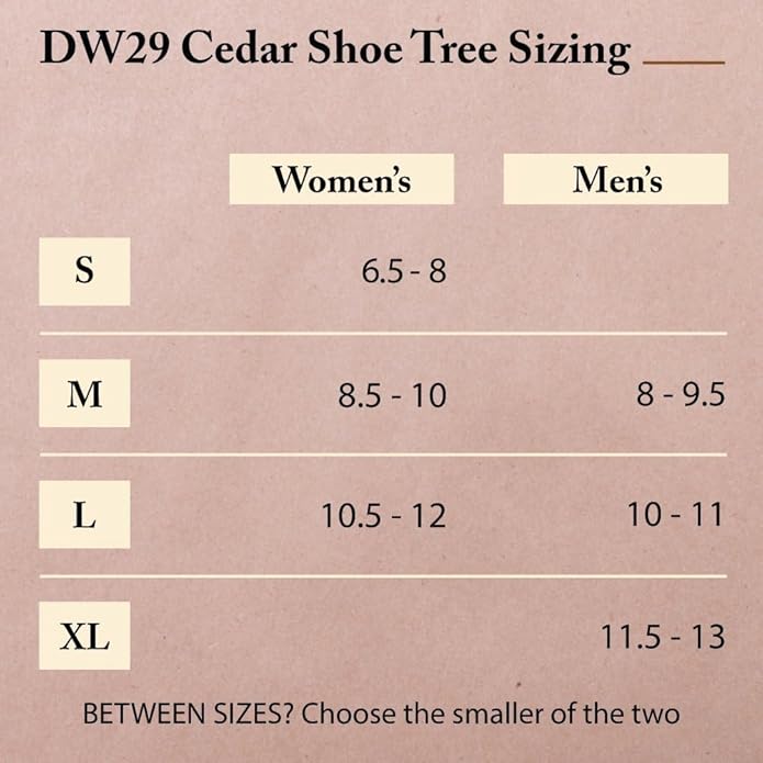 FootFitter Cedar Shoe Trees for Men & Women, Split Toe, Wide Heel, Premium Wood Shoe Shaper & Odor Control, USA Cedar (DW29)