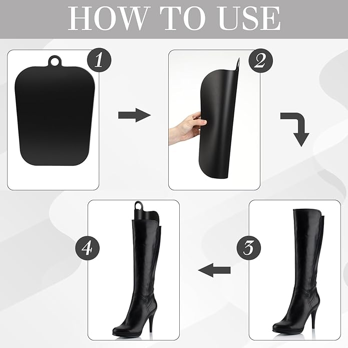 Domensi 30 Pcs Tall Boot Shaper Form Insert Filler Cowboy Boot Stand Support Holder Women Storage Organizer