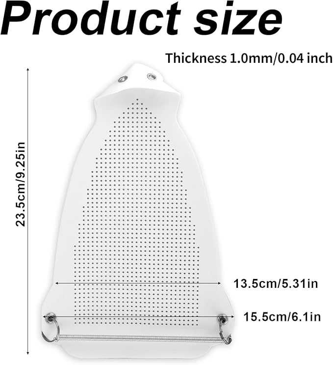 2pcs Iron Covers, 0.04 Inch/ 1mm Thickness Teflon Iron Shoe Protector Anti-Slip Design Anti-Scorch Base Protect Clothes for Home Tailor Shop