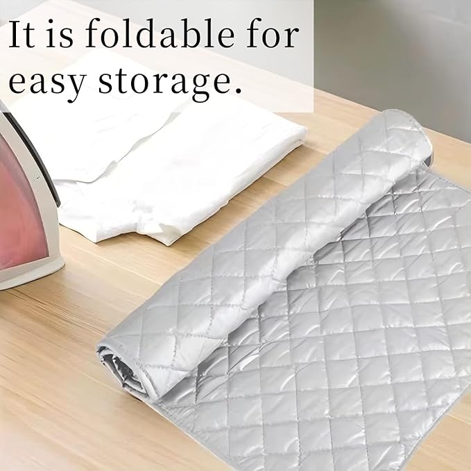 Zerodis Ironing Mat, Magnetic Mat Laundry Pad, Portable Foldable Anti‑Slip Ironing Blanket for Washer,Dryer,Table Top,Countertop