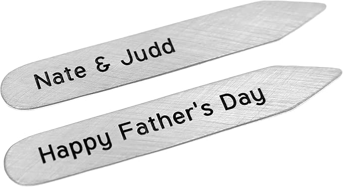 Custom Collar Stays Father's Day Gift for Dad Grandpa Anniversary Wedding Birthday Graduation Shirt Stiffeners for Men