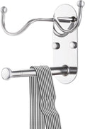 Clothes Hanger Storage, Retractable Clothes Hanger Storage Organizer, Damage Free Hanging Wall Hangers for Hanging in Living Spaces, Silver